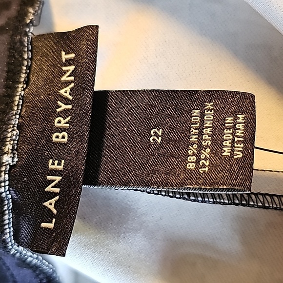 Lane Bryant women's size  22 stretch ankle pants. Black/blue houndstooth NWT. - Picture 6 of 9